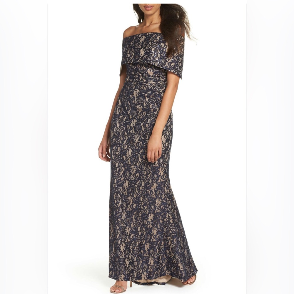 Vince Camuto Lace Sequin Gown size 2, Preloved